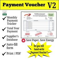 Payment voucher template, accounting template, excel, Payment Tracker All-in-1 Smart Excel Template