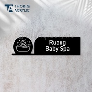 Acrylic Sign for Baby Spa Room | Acrylic Baby spa Aesthetic Acrylic UV PRINT LASER