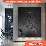 Wall Painting, Large Black Abstract Painting Black Textured Wall Art Black Abstract Art Black 3D Wal