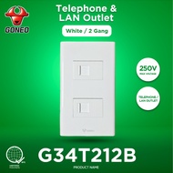 GONEO CAT3/CAT6 Telephone Lan & Outlet socket G34T212B(T6)