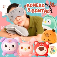 MATA Covers Neck Pillow Eye Cover Mask With Animal Motif Neck Pillow/ Capybara Kuromi Melody/ Pillow