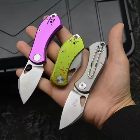 Rat Folding Knife Mark N690 Blade Aluminum /Titanium Handle Outdoor Camping Hunting Fishing Pocket F