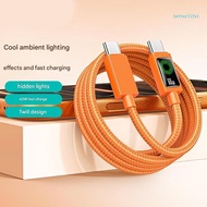 BTM LED Display Type C To C USB A To C Fast Charging Wire Data Cable 60W Power