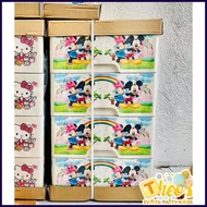 ☈ ☢ ♝ DURABOX 4L CLOTHES FASHION STORAGE 4 LAYERS HELLO KITTY DORAEMON MICKEY MOUSE DESIGN Home