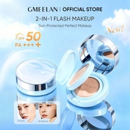 GMEELAN Sunscreen Cushion Foundation With Setting Powder SPF50 PA++++ Full Coverage Matte Long-Lasti