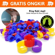 RING JEPIT PLASTIK POLOS 8 MM GELANG KAKI BURUNG MERPATI DARA