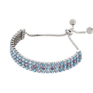 純銀八心八箭鋯石三併手鍊 - 雪戀之歌