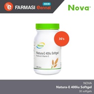 [Eennat Pharmacy] Nova Natura-E 400iu Softgels (30's) Natural Vitamin E, Antioxidant, Active Form Vi