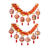 [tenlzsp0bc] Chinese New Year Garland 2026 New Year Ornament Traditional Banner,for Party Favors Res