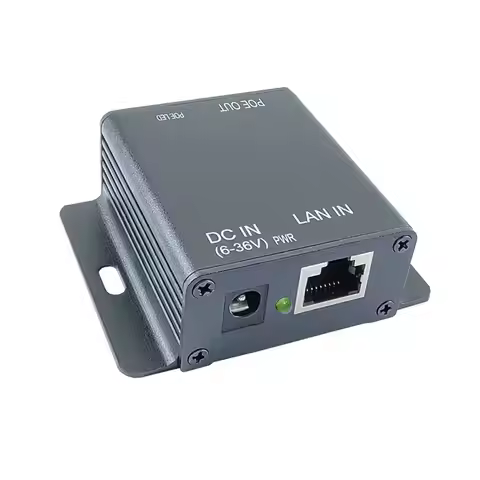 A003 Gigabit POE Injector MAX30W Active POE 9-36Vdc in 48Vdc POE Out Support Solar,Adapter,Portable 