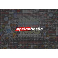 Cutting Sticker slow bestie Size 10 Cm for motorbikes