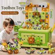 Toolbox Playset Toy Kids Repair Tool Kit Toy DIY 3D Drill Toy Creative Construction Set Kids Gift