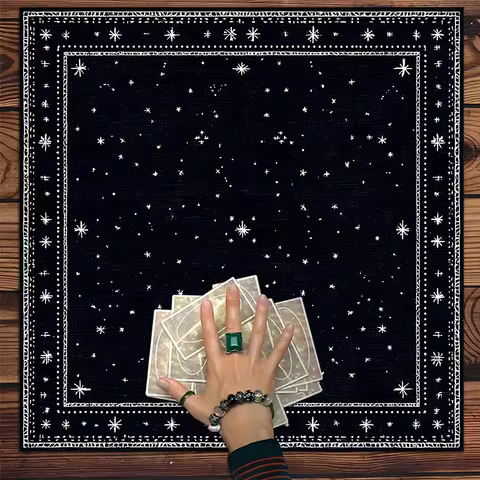 Vintage Star Tarot Cloth Art Design Tarot Table Cloth Tarot Altar Cloth, Tarot Cloth for Reading Div