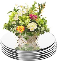 9PCS 8inch Round Mirror Centerpieces for Tables, Acrylic Circle Mirror Centerpieces for Table Candle