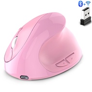 [New Style] Left Right Hand Ergonomic Mouse Rechargeable Vertical Mouse Dual Mode Mute with Anti-Sle