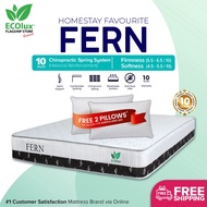 FREE SHIPPING Ecolux Fern 10inch Chiropractic Spring Mattress/Tilam - King/Queen/Single/Super Single