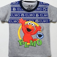 MERAH ELMO SMILE BOYS' T-SHIRT RED, ELMO GREY SZ 1-10