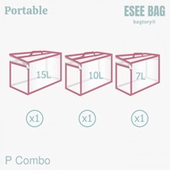 BAGTORY P-Portable E-See Storage Bag (3 PCS/SET) PC3 TH008XLM | 15L 10L 7L | 百宝袋王 高清储物袋 P易携式 (3件组混款)