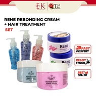 Rene Ubat Lurus Rambut Rene Rebonding Cream (120ml) + Hair Treatment 3C (150g) [Percuma Minyak Serum