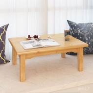 QY2【Non-Foldable】(Bamboo Material)Kang Table Low Table Square Table Solid Wood Coffee Table Tatami Bay Window Desk