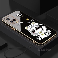 Casing VIVO Y21 2021 VIVO Y21S VIVO Y33S VIVO Y31 Y51 VIVO Y71 Phone Case cute panda Silicone pretty Phone Case Send Lanyard