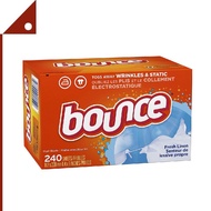 Bounce : BOU0004* แผ่นหอมปรับผ้านุ่ม Fresh Linen Scented Fabric Softener Dryer Sheets 240 Count