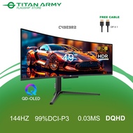 TITAN ARMY 49" Ultrawide Samsung QD-OLED Curved 144Hz 0.03ms DQHD 99%DCI-P3 Type-C Speaker Gaming Mo