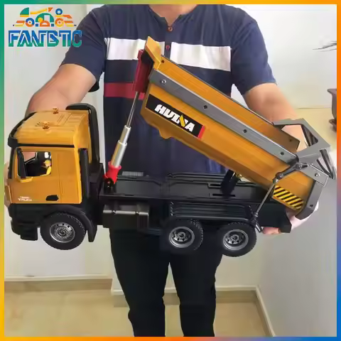 Huina 1536 12 Channel 1:14 Alloy Remote Control Full Proportional 8-Wheel Heavy-Duty Engineering Dum