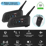 2025 High-Tech V6 Plus Motorcycle Helmet Intercom 1500m 6 Riders Duplex Communicator