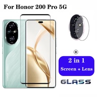 2 in 1 Honor 200 Pro Tempered Glass Full Coverage Screen Protector For Honor 200 90 X9B X8B X7B Pro 