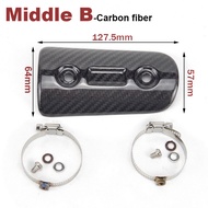 【Hot deal】 Motorcycle Exhaust Muffler Carbon Fiber Protector Escape Heat Shield Cover Guard Anti-sca