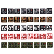 【Customized】 QNA+B+AB+O+luminous blood type 5 * 5CM first aid kit morale seal3D  Velcro Patch /Badge