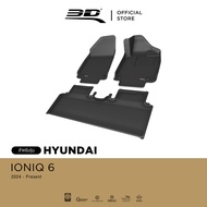 3D Mats พรมปูพื้นรถยนต์ HYUNDAI IONIQ 6 2024-2025 พรมกันลื่น พรมกันนํ้า พรมรถยนต์