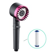 Shower Head 3 Modes High Pressure Water Saving One-Key Stop Water Massage with Filter Element 花洒