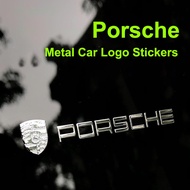 10pcs/Set 3D Metal Car Creative Stickers Waterproof Stickers Interior Accessories For Porsche 911 71