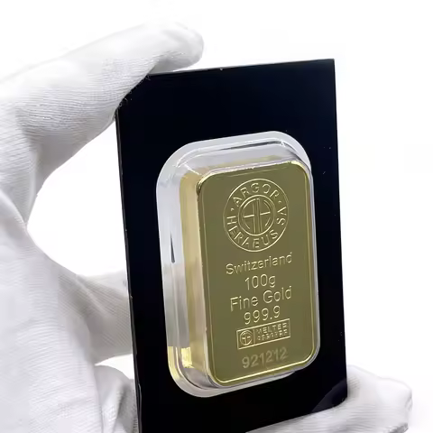 1 oz Swiss APMEX 24k Gold Plated Bar Copper Core Independent Serial Number Sealed Packaging Craft Co