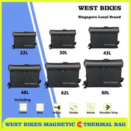 WEST BIKES Magnetic Thermal Delivery Bag | 22L 30L 43L 48L 62L 80L | Strong Magnet | Version 5