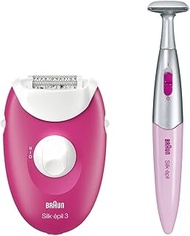 Braun Silk-Epil 3 3420 Raspberry Edition Corded Epilator with Bikini Trimmer FG1100