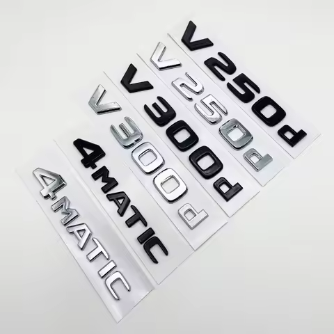 3D Letters V200d V220d V250d V300d V350d ABS Emblem for Mercedes Benz V Class Car Fender Badge Trunk