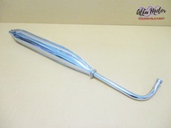 VINTAGE EXHAUST MUFFLER PIPE CHROME Fit For HONDA CUB C50 C65 C70 #ท่อไอเสีย เหล็กชุบโครม