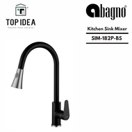 Abagno SIM-182P-BS Single Lever Kitchen Sink Mixer With Pull-out & Double Spray