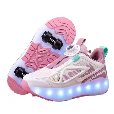 Luminous Children's Roller Skates with 4 Wheels and Detachable Wheels for Boys in Summer Girls' Spor