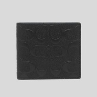 Coach Men's Coin Wallet In Signature Crossgrain Leather (F75363) Black