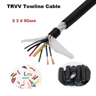 TRVV Cable 2 3 4 5 Cores PVC Shielded Copper Towline Bend Resistant Drag Chain Flexible Wire 0.2mm²  0.3mm²  0.5mm²  0.75mm²  1mm²  1.5mm² CNC Machine Tool signal Control Cable