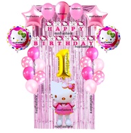 PAKET DEKORASI ULANG TAHUN/DEKORASI HELLOKITTY/DEKORASI BALON/ SET DEKORASI ULANG TAHUN