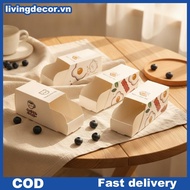 LIDE 50pcs Kraft Sandwich Wrap Boxes for Taco Burger Toast Bread & Breakfast VN