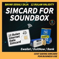 ONEXOX Simcard for Tngo Duitnow Bank Soundbox with High Speed Internet Data for 1 Year Usage
