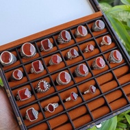 Yemen Agate RING AHMAR ORIGINAL Yemen Pure Silver RING ORIGINAL AQEEQ Male