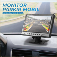 CD Monitor Parkir Mobil Rear View TFT LCD DVD MP3 Player 9 Inch Layar TV Mobil - Hitam