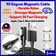 Magnetic Cable Fast Charging Cable 90 Android Cable 3A
